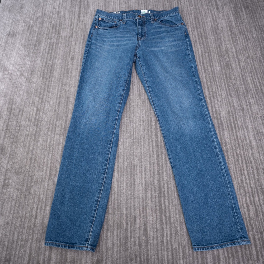 J.Crew Slim Boyfriend Jean Womens 29T Blue Excellent Re-Imagined Stretch Denim